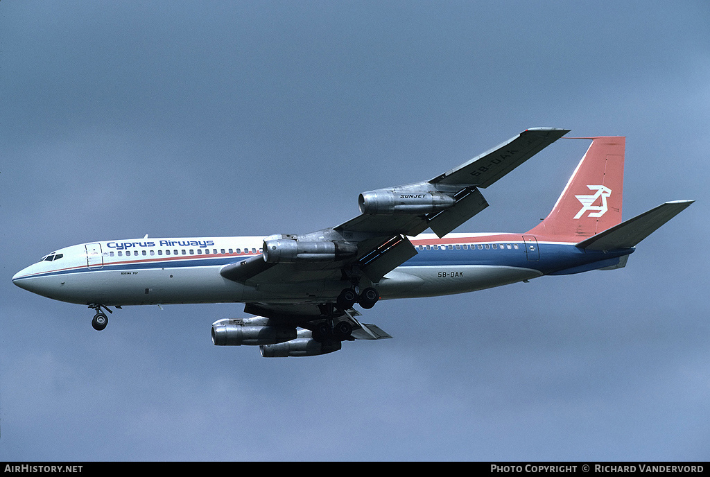 Aircraft Photo of 5B-DAK | Boeing 707-123B | Cyprus Airways | AirHistory.net #2596