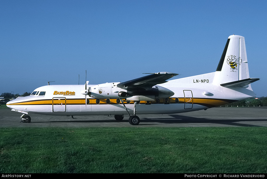Aircraft Photo of LN-NPD | Fokker F27-100 Friendship | Busy Bee of Norway | AirHistory.net #2609