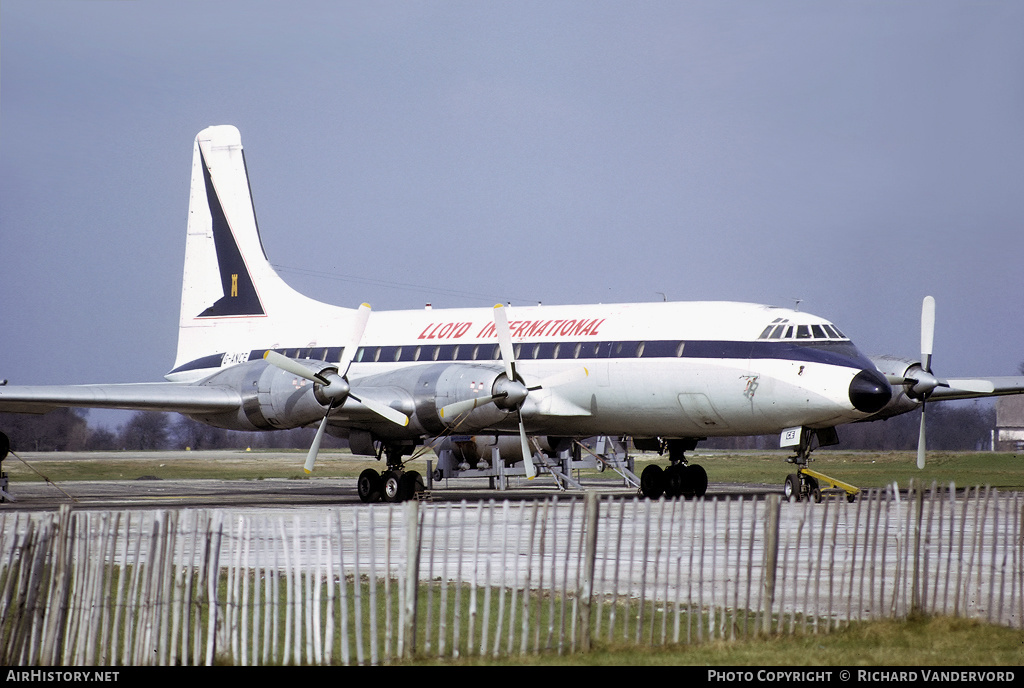Aircraft Photo of G-ANCE | Bristol 175 Britannia 307F | Lloyd International Airways | AirHistory.net #2620