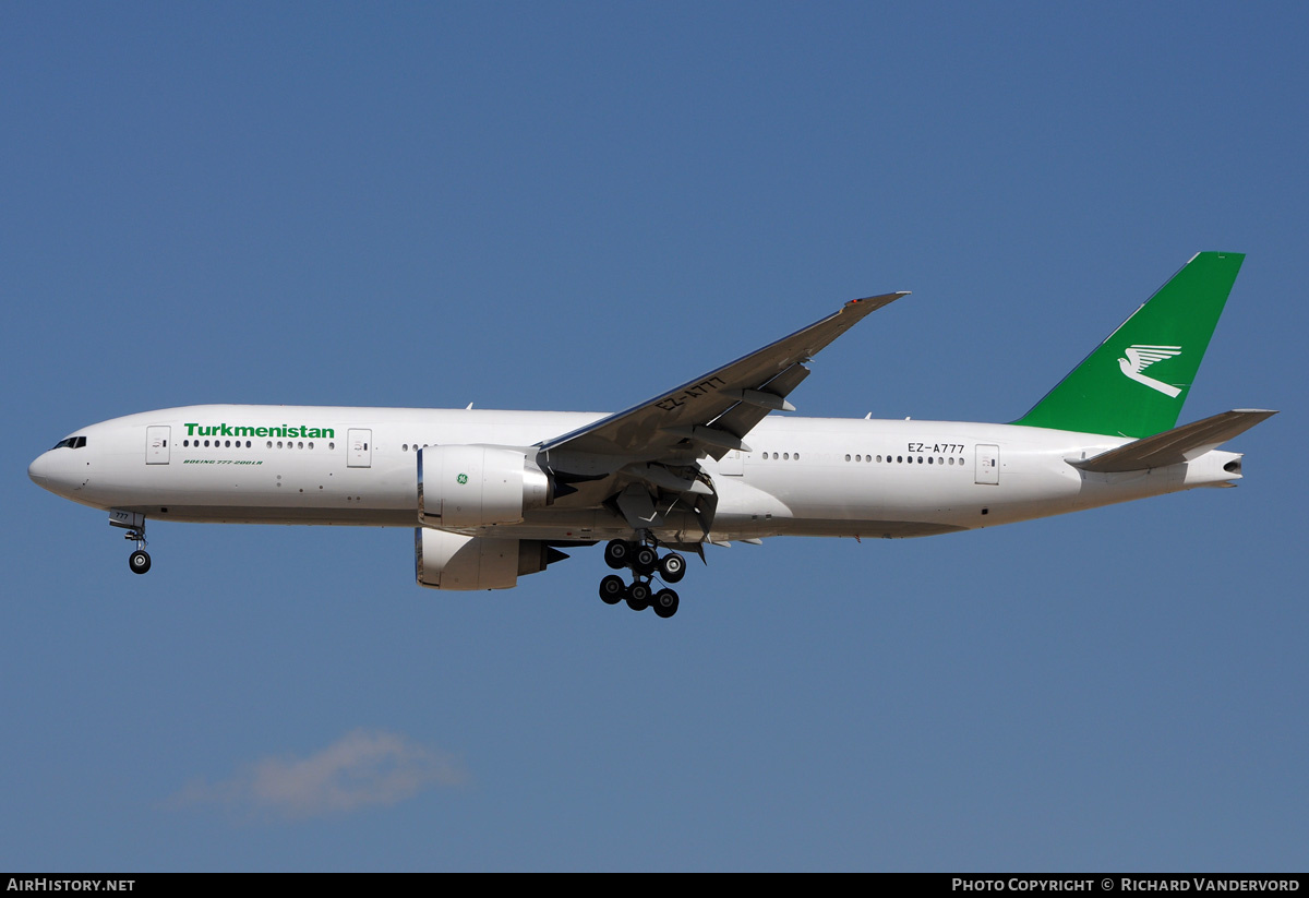 Aircraft Photo of EZ-A777 | Boeing 777-22K/LR | Turkmenistan Airlines | AirHistory.net #2730