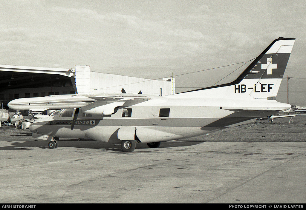 Aircraft Photo of HB-LEF | Mitsubishi MU-2G (MU-2B-30) | AirHistory.net #2825