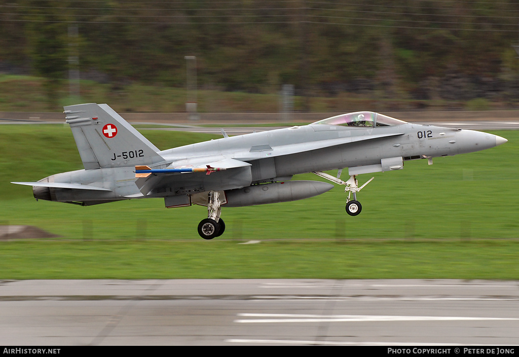 Aircraft Photo of J-5012 | McDonnell Douglas F/A-18C Hornet | Switzerland - Air Force | AirHistory.net #2850