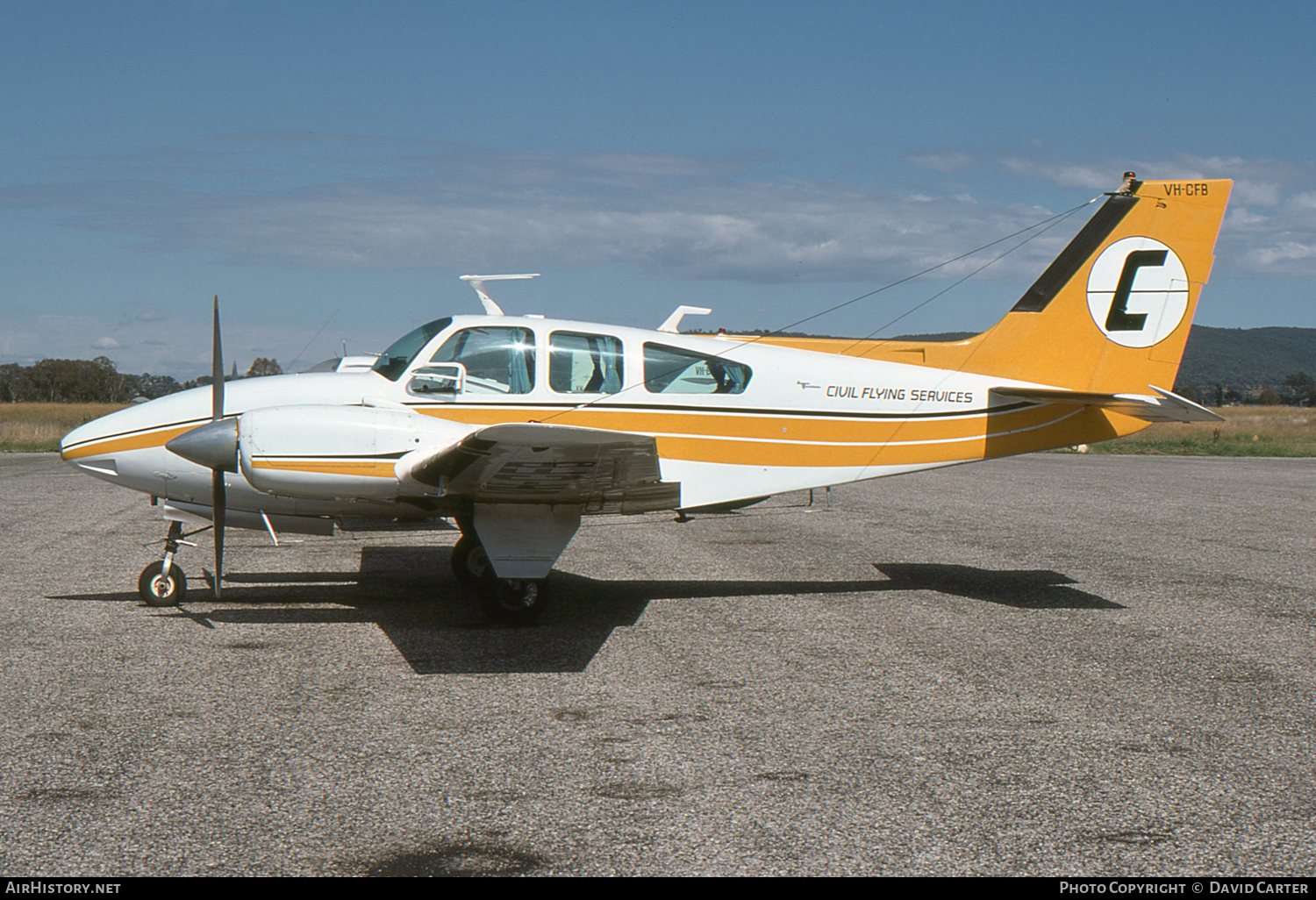 Aircraft Photo of VH-CFB | Beech C55 Baron (95-C55) | Civil Flying Services | AirHistory.net #2864