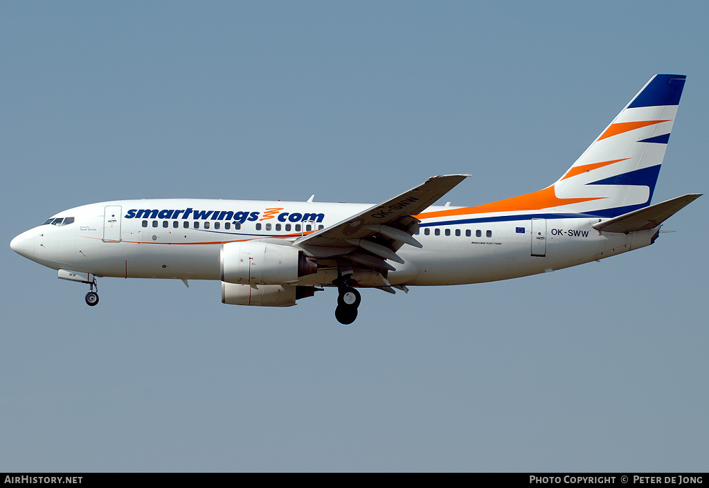 Aircraft Photo of OK-SWW | Boeing 737-7Q8 | Smartwings | AirHistory.net #2889