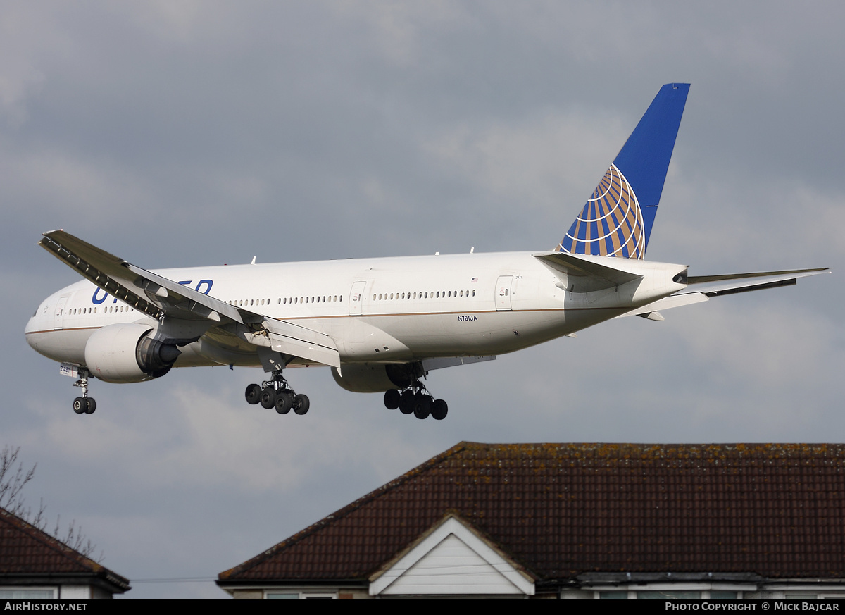 Aircraft Photo of N781UA | Boeing 777-222 | United Airlines | AirHistory.net #3000