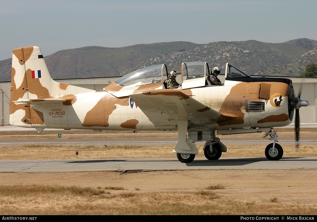 Aircraft Photo of N632NA / NX632NA / 51-7632 | North American T-28A Fennec | France - Air Force | AirHistory.net #3051