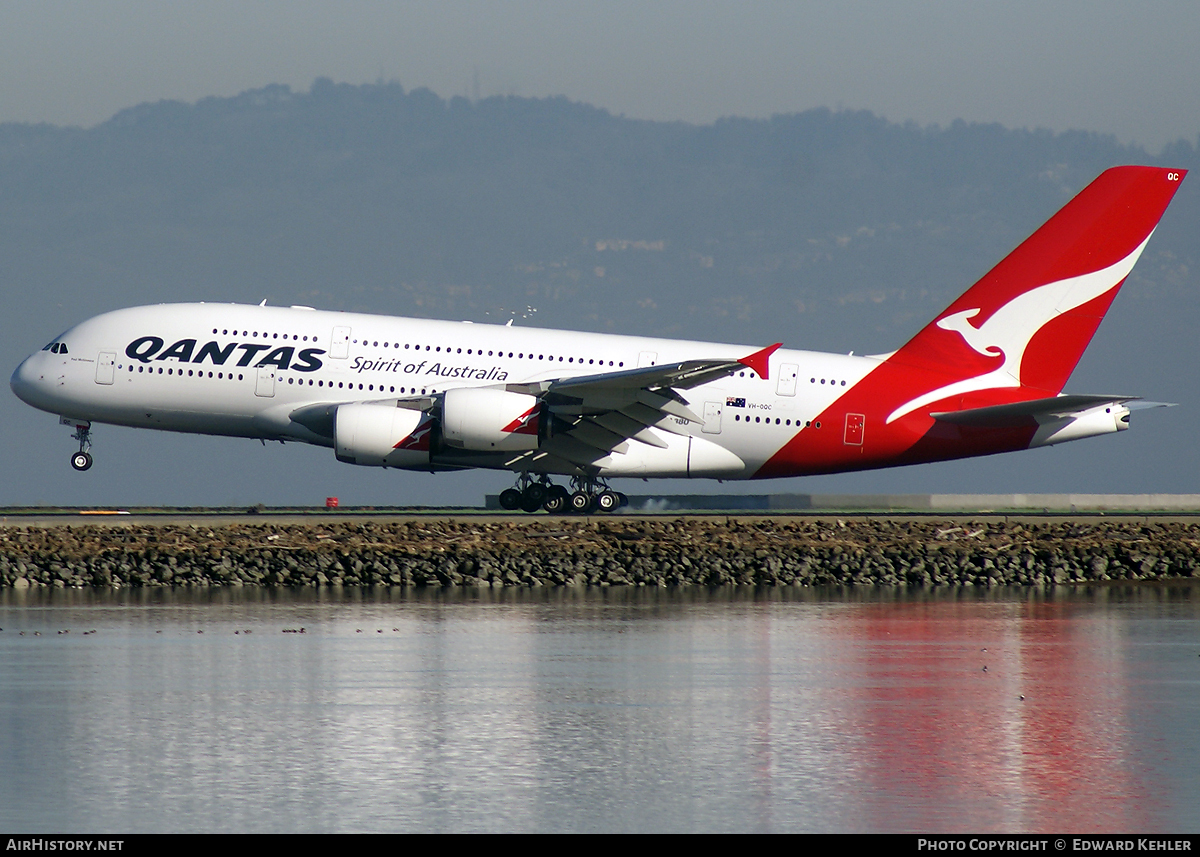 Aircraft Photo of VH-OQC | Airbus A380-842 | Qantas | AirHistory.net #3062