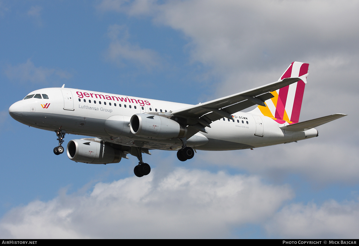 Aircraft Photo of D-AGWM | Airbus A319-132 | Germanwings | AirHistory.net #3128