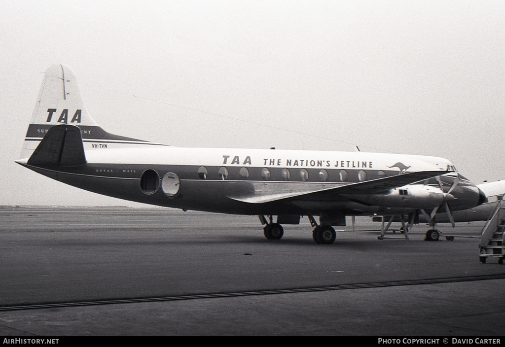 Aircraft Photo of VH-TVN | Vickers 756D Viscount | Trans-Australia Airlines - TAA | AirHistory.net #3260