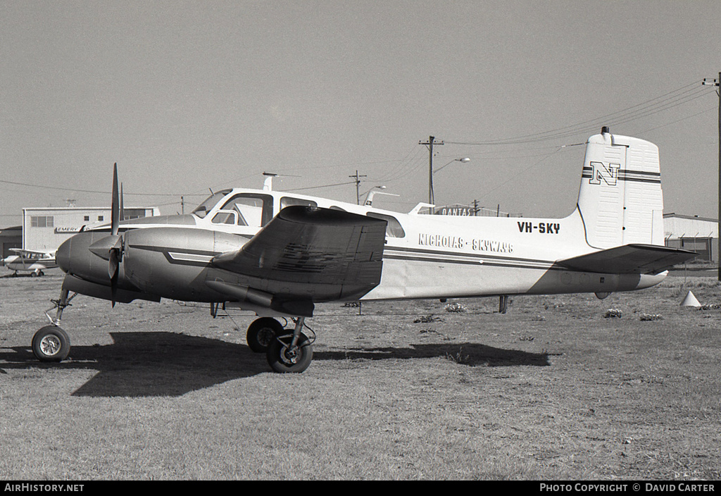 Aircraft Photo of VH-SKY | Beech D50A Twin Bonanza | Nicholas Skyways | AirHistory.net #3293