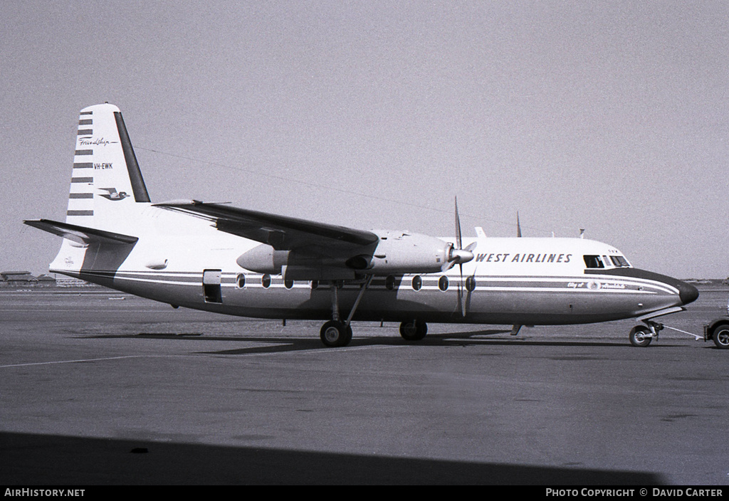 Aircraft Photo of VH-EWK | Fokker F27-100 Friendship | East-West Airlines | AirHistory.net #3307