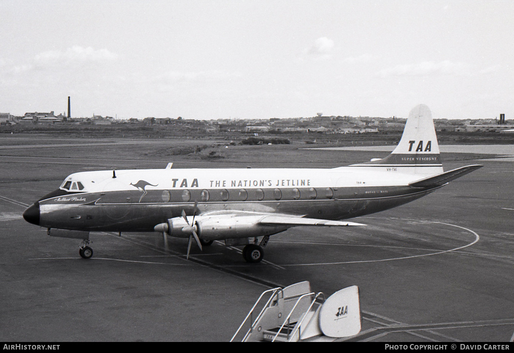 Aircraft Photo of VH-TVI | Vickers 756D Viscount | Trans-Australia Airlines - TAA | AirHistory.net #3328