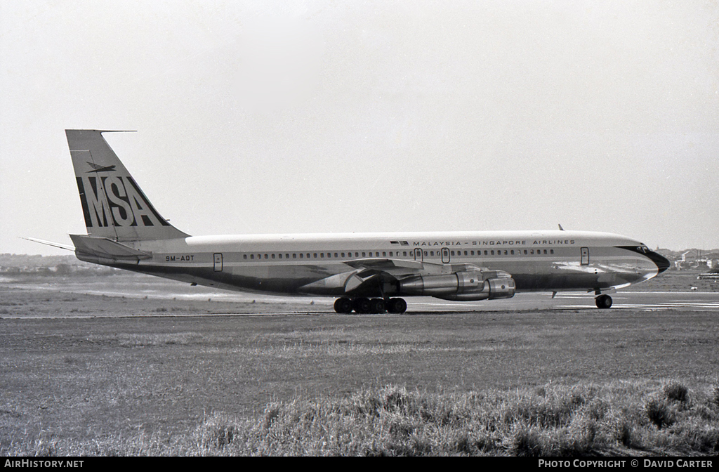 Aircraft Photo of 9M-AOT | Boeing 707-312B | Malaysia-Singapore Airlines - MSA | AirHistory.net #3383