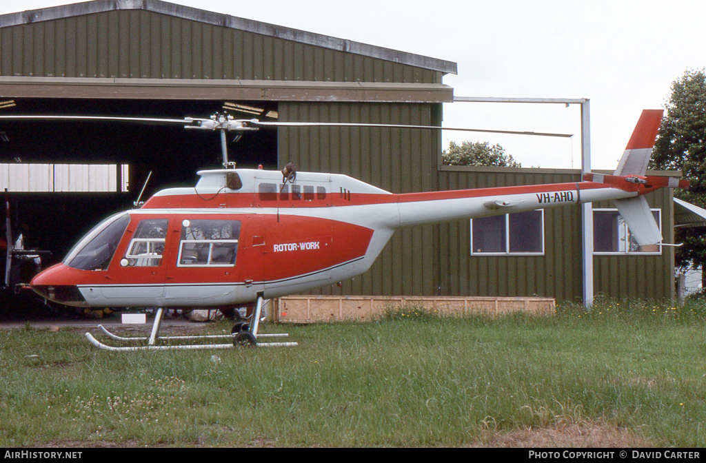 Aircraft Photo of VH-AHQ | Bell 206A JetRanger | Rotor Work | AirHistory.net #3444