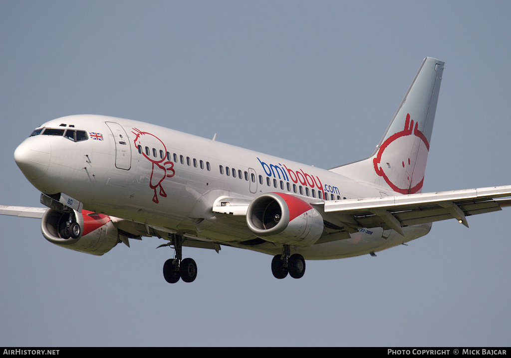 Aircraft Photo of G-OGBD | Boeing 737-3L9 | Bmibaby | AirHistory.net #3527