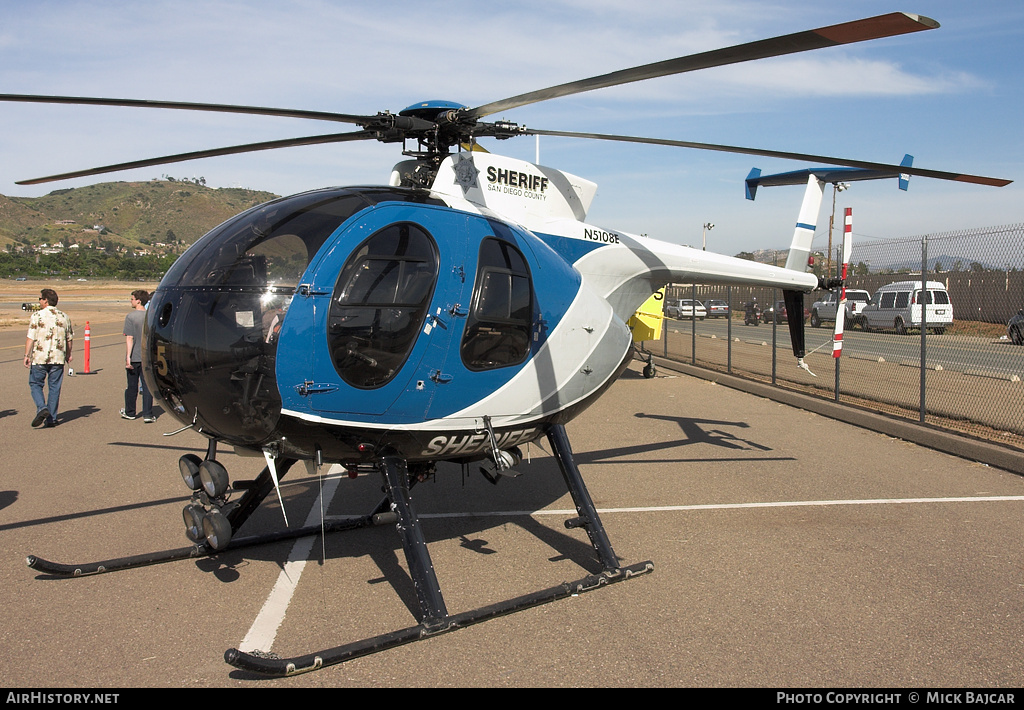 Aircraft Photo of N5108E | Hughes 500D (369D) | San Diego County Sheriff's Department | AirHistory.net #3534