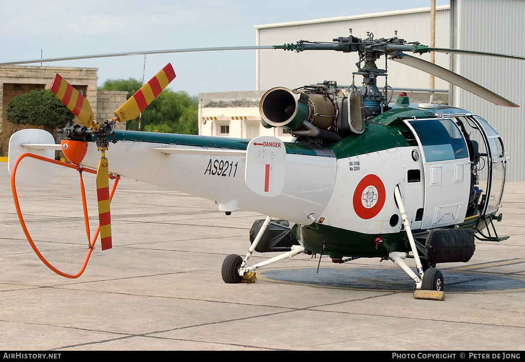 Aircraft Photo of AS9211 | Aerospatiale SA-316B Alouette III | Malta - Air Force | AirHistory.net #3585