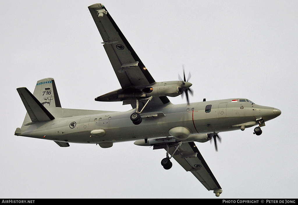 Aircraft Photo of 716 | Fokker 50MPA Enforcer Mk2 | Singapore - Air Force | AirHistory.net #3593