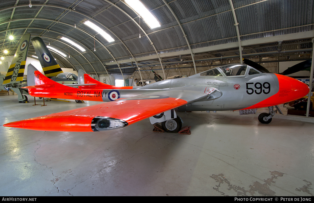 Aircraft Photo of WZ550 | De Havilland D.H. 115 Vampire T11 | UK - Navy | AirHistory.net #3595