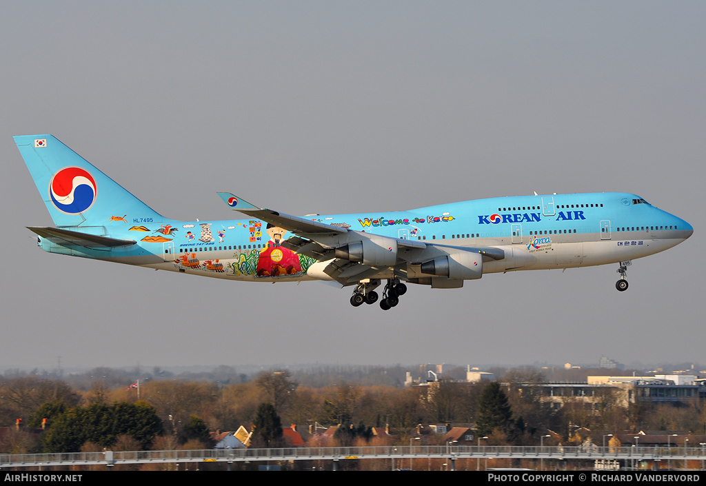 Aircraft Photo of HL7495 | Boeing 747-4B5 | Korean Air | AirHistory.net #3729