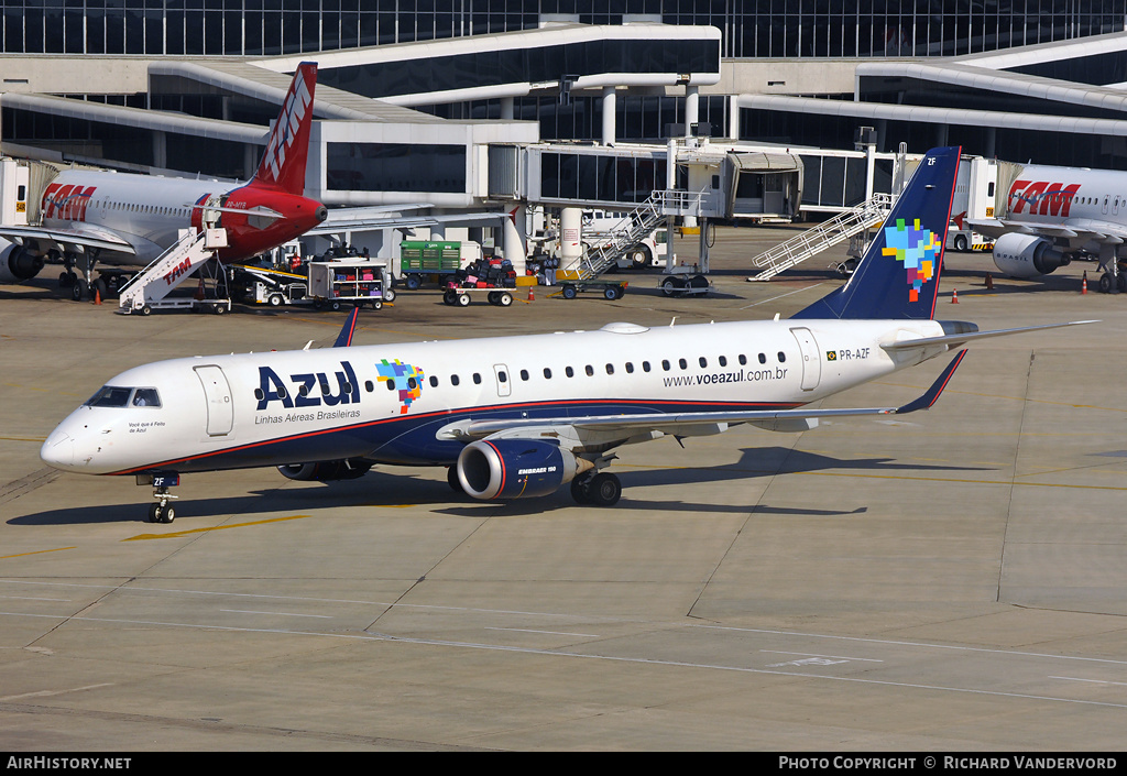 Aircraft Photo of PR-AZF | Embraer 190AR (ERJ-190-100IGW) | Azul - Linhas Aereas Brasileiras | AirHistory.net #3746