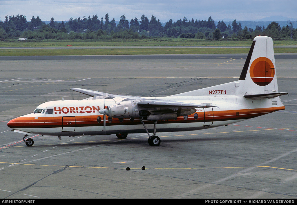 Aircraft Photo of N277PH | Fairchild F-27A | Horizon Air | AirHistory.net #3759