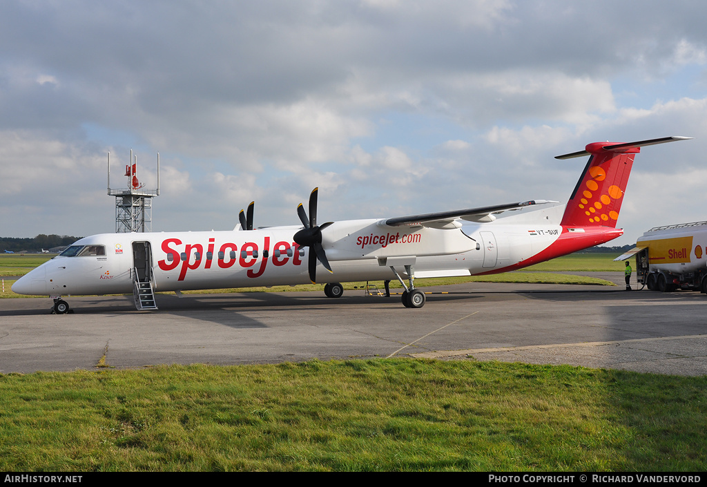 Aircraft Photo of VT-SUF | Bombardier DHC-8-402 | SpiceJet | AirHistory.net #3772