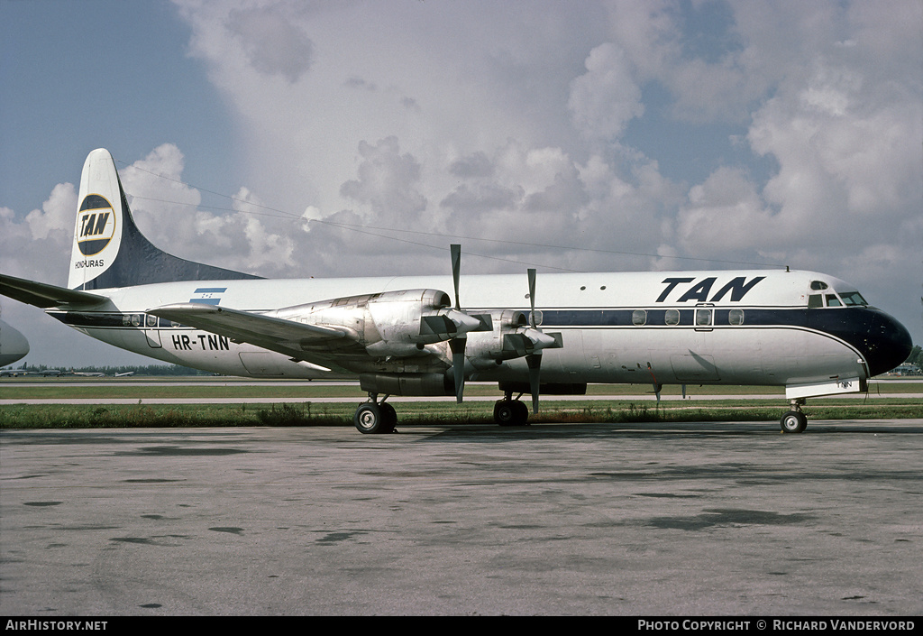 Aircraft Photo of HR-TNN | Lockheed L-188A Electra | TAN - Transportes Aereos Nacionales | AirHistory.net #3773