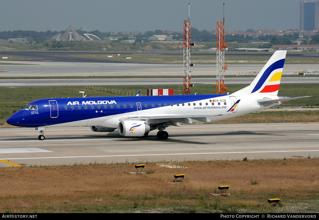 Aircraft Photo of ER-ECB | Embraer 190STD (ERJ-190-100STD) | Air Moldova | AirHistory.net #3794