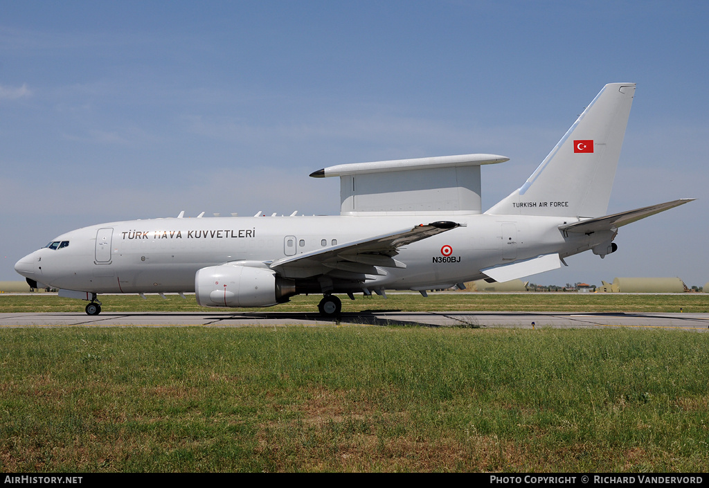 Aircraft Photo of N360BJ | Boeing 737-7ES Peace Eagle | Turkey - Air Force | AirHistory.net #3814