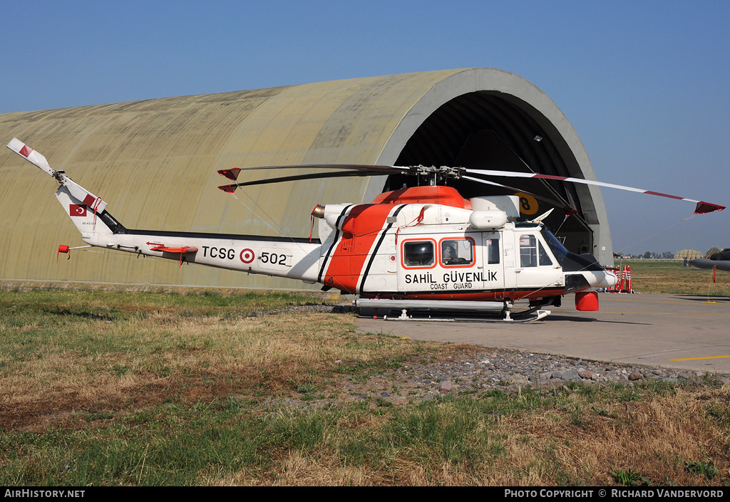 Aircraft Photo of TCSG-502 | Agusta AB-412EP Grifone | Turkey - Coast Guard | AirHistory.net #3815