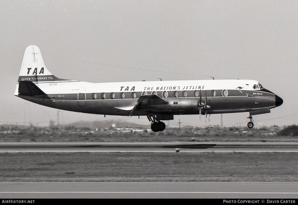 Aircraft Photo of VH-TVP | Vickers 816 Viscount | Trans-Australia Airlines - TAA | AirHistory.net #3891