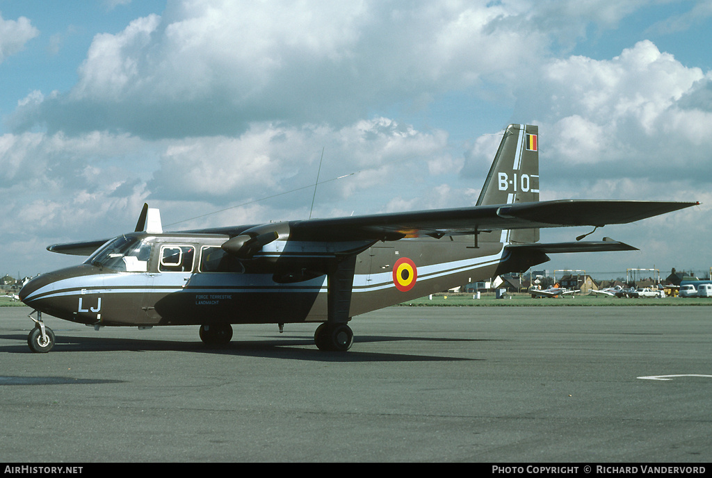 Aircraft Photo of B-10 | Britten-Norman BN-2A-20 Islander | Belgium - Army | AirHistory.net #4016