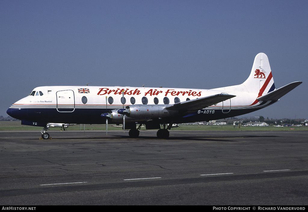 Aircraft Photo of G-AOYG | Vickers 806 Viscount | British Air Ferries - BAF | AirHistory.net #4043