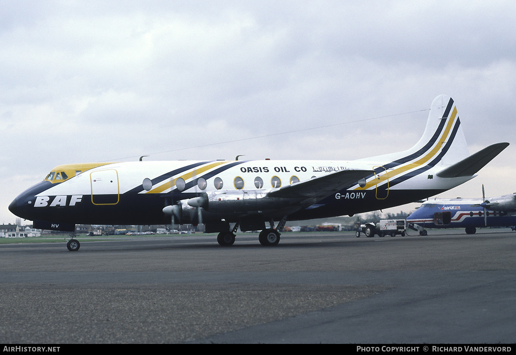 Aircraft Photo of G-AOHV | Vickers 802 Viscount | Oasis Oil | AirHistory.net #4066