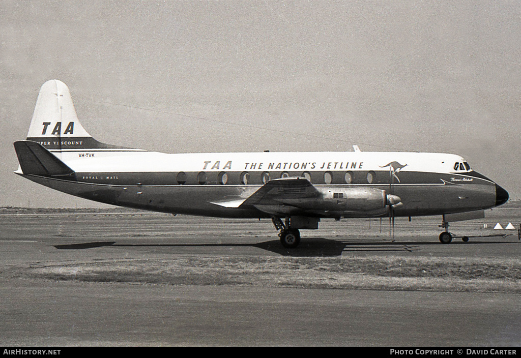 Aircraft Photo of VH-TVK | Vickers 756D Viscount | Trans-Australia Airlines - TAA | AirHistory.net #4069