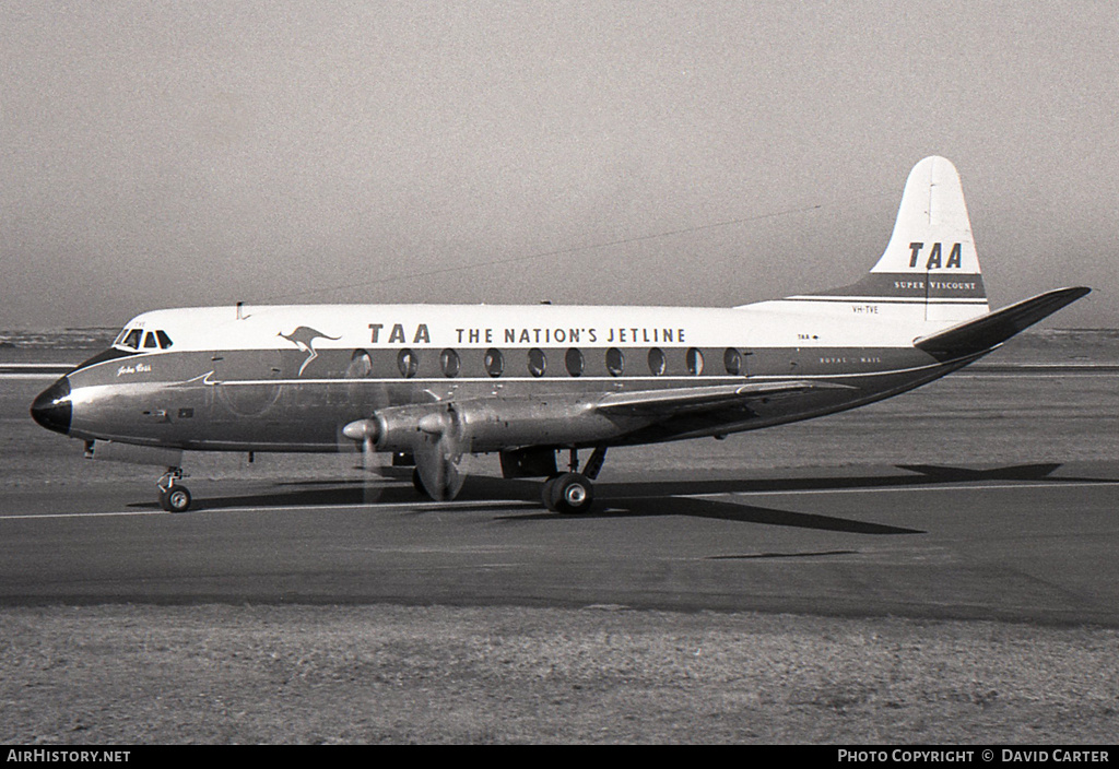 Aircraft Photo of VH-TVE | Vickers 720 Viscount | Trans-Australia Airlines - TAA | AirHistory.net #4212
