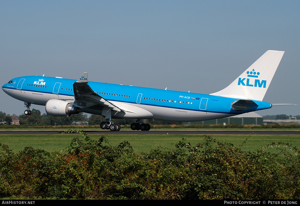 Aircraft Photo of PH-AOE | Airbus A330-203 | KLM - Royal Dutch Airlines | AirHistory.net #4243