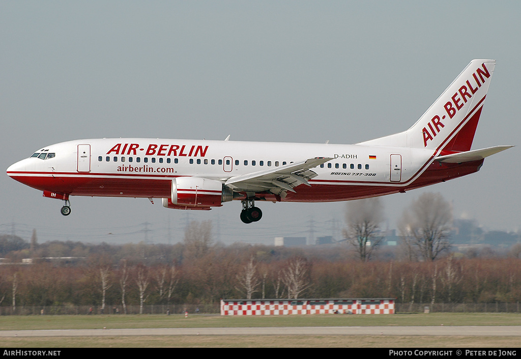 Aircraft Photo of D-ADIH | Boeing 737-3Y0 | Air Berlin | AirHistory.net #4267