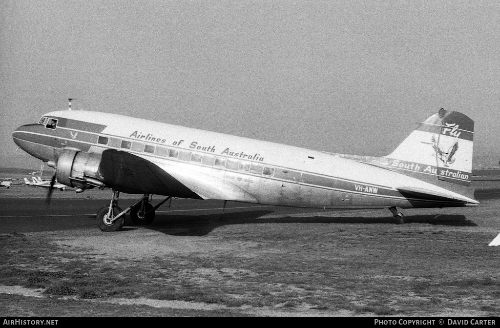 Aircraft Photo of VH-ANW | Douglas DC-3-G202A | Airlines of South Australia - ASA | AirHistory.net #4296