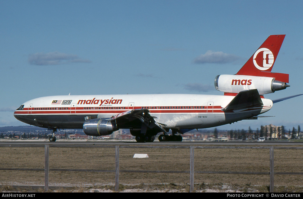 Aircraft Photo of 9M-MAV | McDonnell Douglas DC-10-30 | Malaysian Airline System - MAS | AirHistory.net #4301