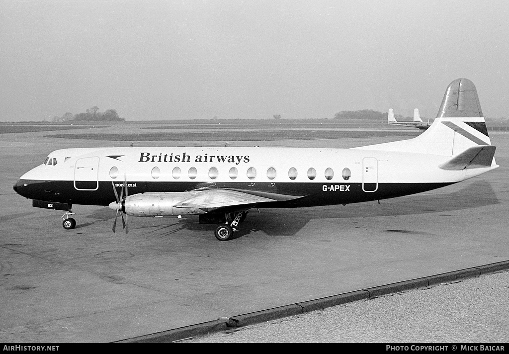 Aircraft Photo of G-APEX | Vickers 806 Viscount | British Airways | AirHistory.net #4347