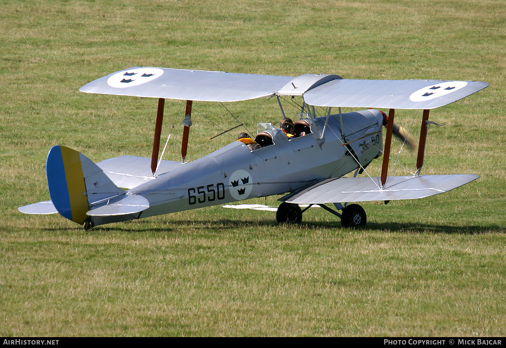 Aircraft Photo of SE-AMG / 6550 | De Havilland D.H. 82A Tiger Moth II | Sweden - Air Force | AirHistory.net #4355