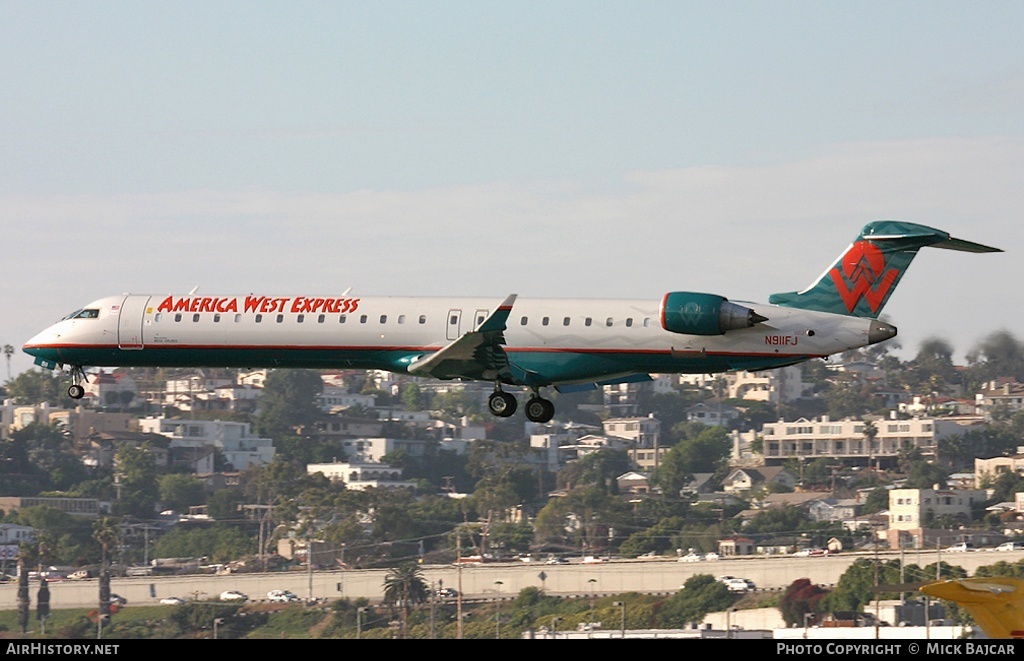 Aircraft Photo of N911FJ | Bombardier CRJ-900ER (CL-600-2D24) | America West Express | AirHistory.net #4356