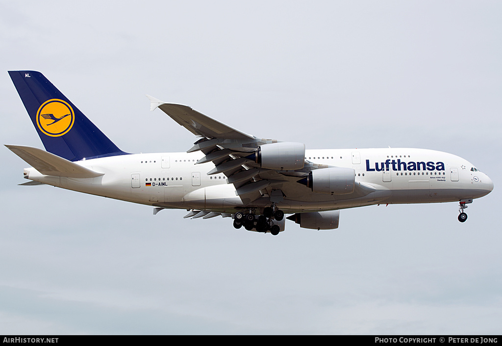 Aircraft Photo of D-AIML | Airbus A380-841 | Lufthansa | AirHistory.net #4384