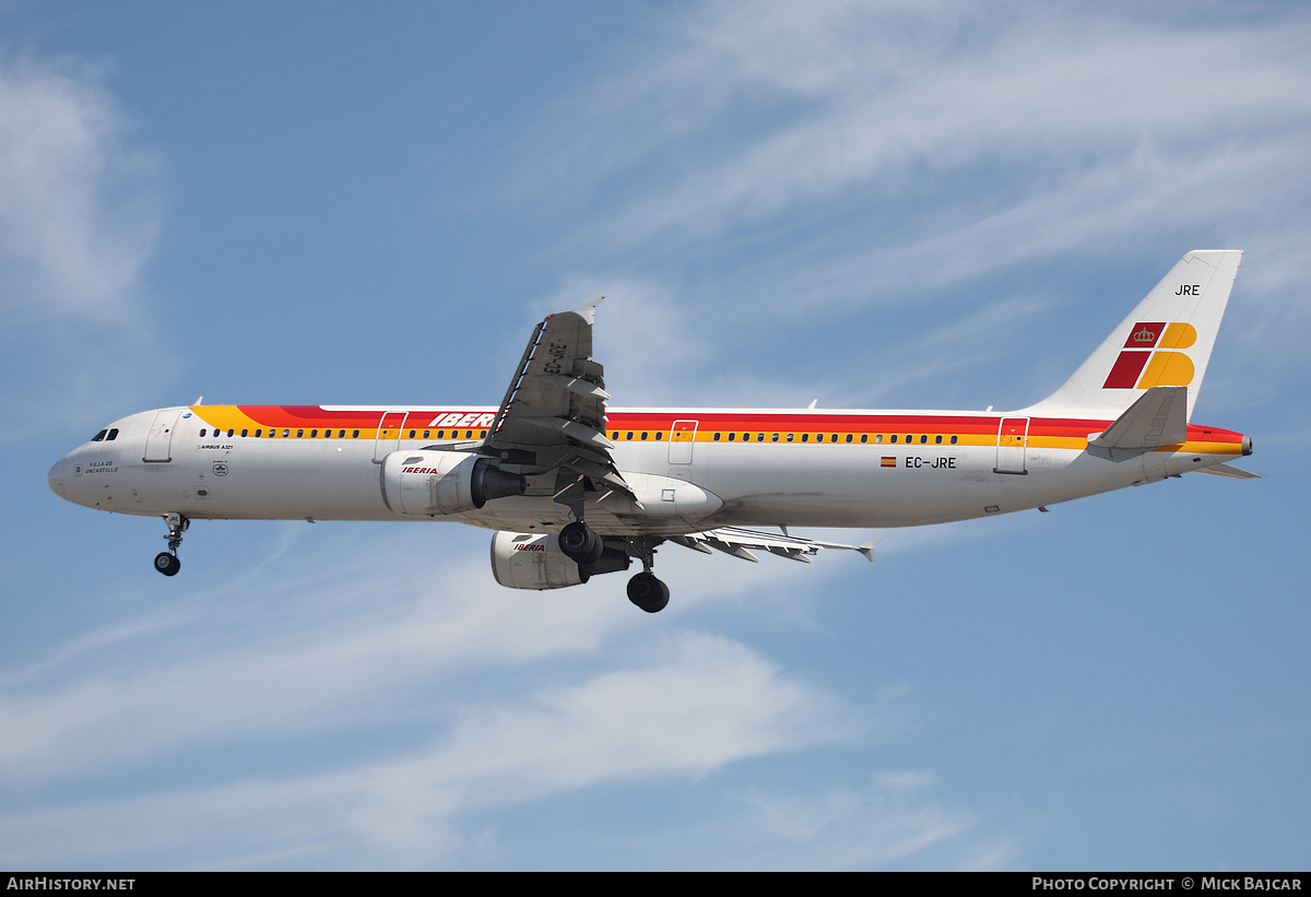 Aircraft Photo of EC-JRE | Airbus A321-212 | Iberia | AirHistory.net #4466