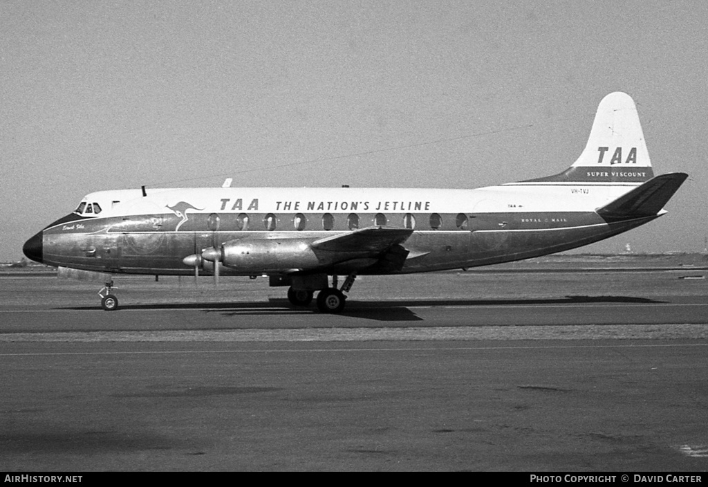 Aircraft Photo of VH-TVJ | Vickers 756D Viscount | Trans-Australia Airlines - TAA | AirHistory.net #4495
