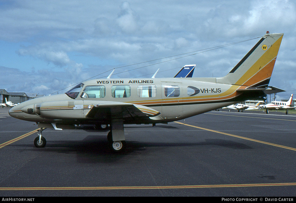 Aircraft Photo of VH-KJS | Piper PA-31 Navajo | Western Airlines | AirHistory.net #4509