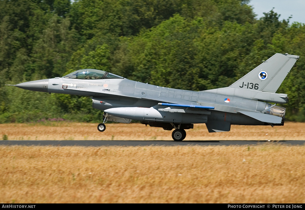 Aircraft Photo of J-136 | General Dynamics F-16AM Fighting Falcon | Netherlands - Air Force | AirHistory.net #4520