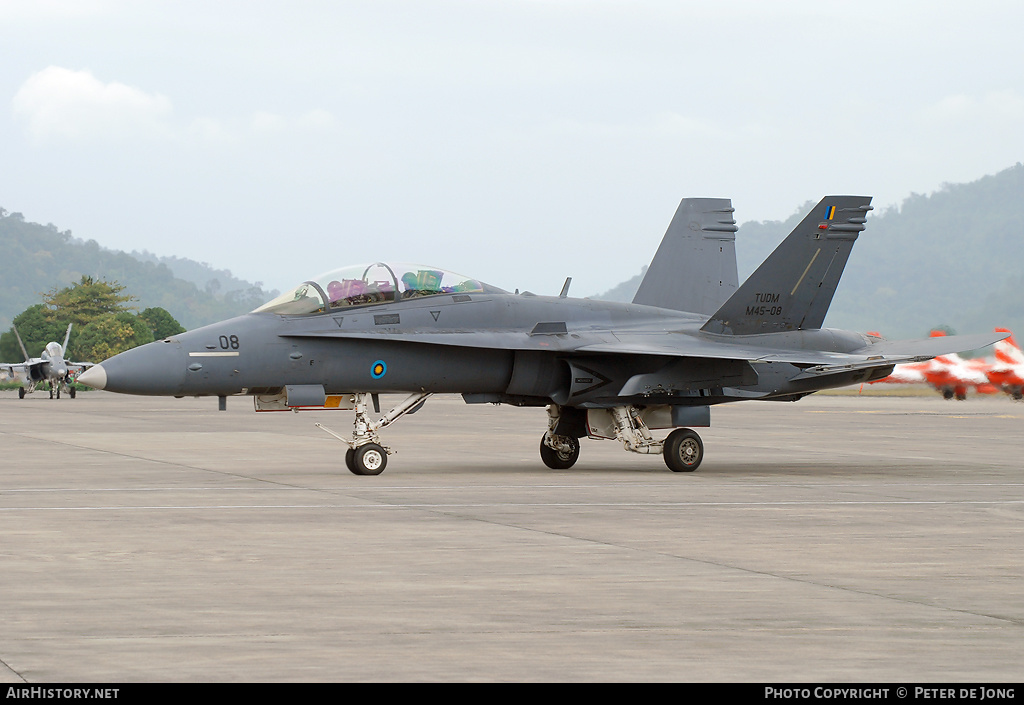 Aircraft Photo of M45-08 | McDonnell Douglas F/A-18D Hornet | Malaysia - Air Force | AirHistory.net #4522